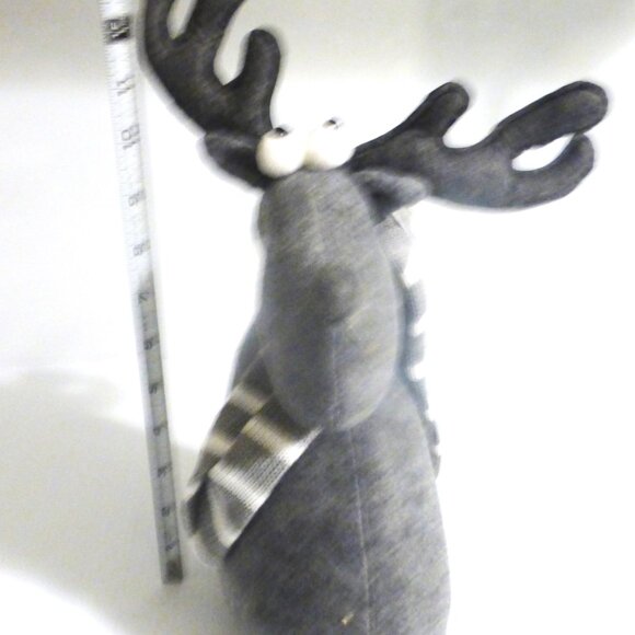 14" Plush RAINDEER BENDABLE ANTLERS Felt Rain Deer Christmas Decoration Ornament - Picture 8 of 8